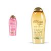 OGX Smoothing Coconut Coffee and Rosewater Pink Sea Salt Body Scrub and Wash Bundle, 19.5 oz view 1