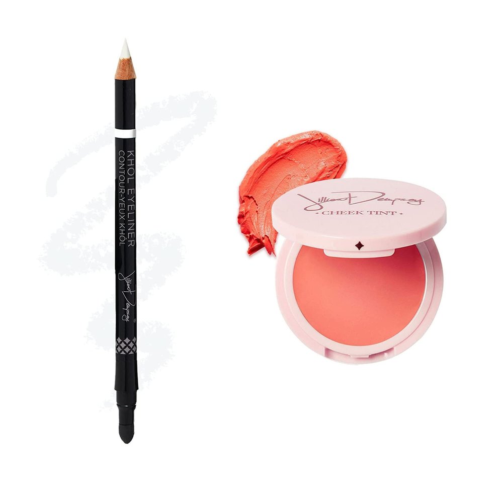 Jillian Dempsey Khl Eyeliner in FTA White + Cheek Tint in Poppy