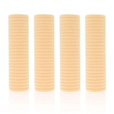100 Pack Seamless Hair Ties for Women Girls Ponytail Holders for Thick Hair (Peach)