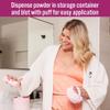 Happy Curves Comfort Puff, All Day Sweat, Odor, and Chafe Defense, Large Body Powder Applicator for Talc Free Deodorant, Ultra Soft Fleece with Strap and Travel Case (Powder Sold Separately) view 3