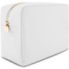DANCOUR Large Makeup Bag Nylon Cosmetic Pouch Travel Organizer Makeup Case White Makeup Bag for Women Cosmetic Travel Bag view 1