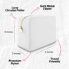 DANCOUR Large Makeup Bag Nylon Cosmetic Pouch Travel Organizer Makeup Case White Makeup Bag for Women Cosmetic Travel Bag view 4