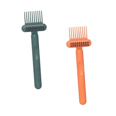 Beatifufu 2Pcs Comb Cleaner Brush Tool Airbag Design for Easy Hair Removal Ergonomic Handle for Comfortable Use Compact for All Comb Types