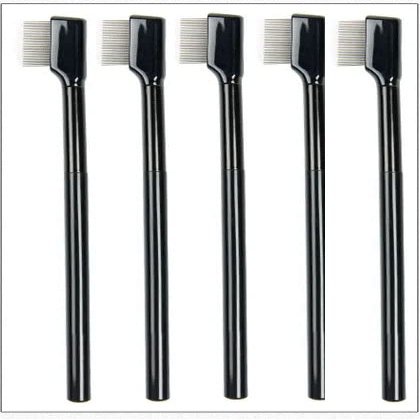 Eyelash,Eyebrow or lashes Comb Brush Separator Mascara Applicator, Mascare Brushes with Metal Teeth,Reuseable Mascara Wands, Lash Separator Tool for Eyelashes Extension,Definer Eye Makeup Cosmetic,Mascara Brushes Tool with Comb Cover (5 Pack)