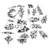 21 Sheets Rose Black Temporary Tattoos Sexy Realistic Body Art Rose Flower Fake Tattoo Stickers Waterproof Lasting Fake Tattoos for Women Girls view 1
