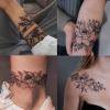 21 Sheets Rose Black Temporary Tattoos Sexy Realistic Body Art Rose Flower Fake Tattoo Stickers Waterproof Lasting Fake Tattoos for Women Girls view 2