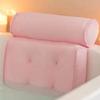 Bath Pillow Bathtub Pillow Luxury Spa Bath Pillows for Tub Neck and Back Support Headrest with Soft Mesh Fabric and Non-Slip Suction Cups (Pink) view 1