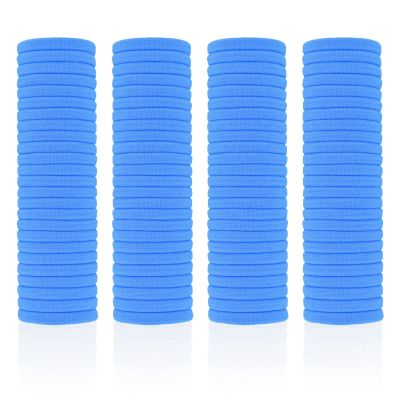 100 Pack Seamless Hair Ties for Women Girls Ponytail Holders for Thick Hair (Blue)