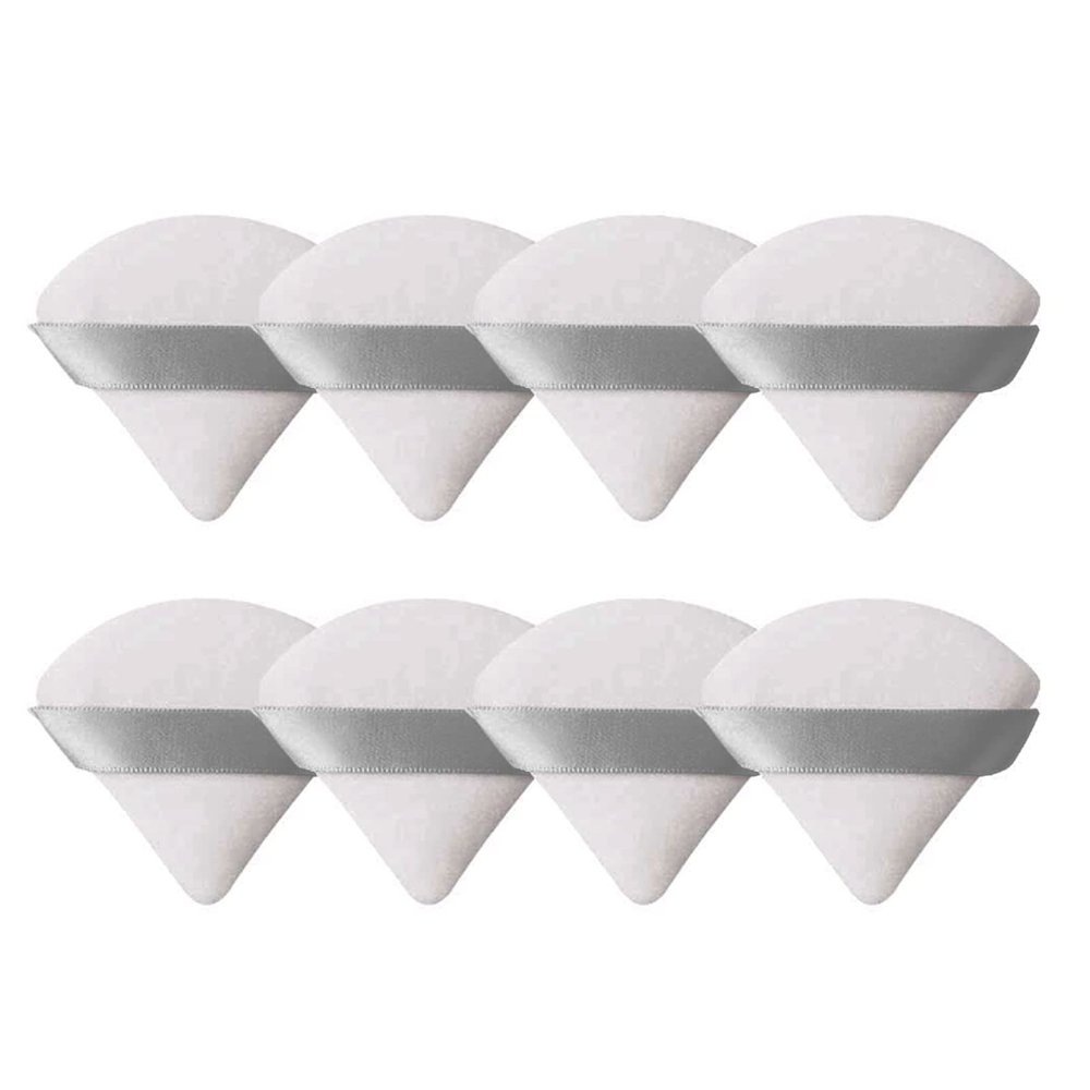 8 Pieces Triangle Powder Puff Face Soft Triangle Makeup Puff Velour Cosmetic Foundation Blender Sponge Beauty Makeup Tools