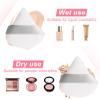 8 Pieces Triangle Powder Puff Face Soft Triangle Makeup Puff Velour Cosmetic Foundation Blender Sponge Beauty Makeup Tools view 2