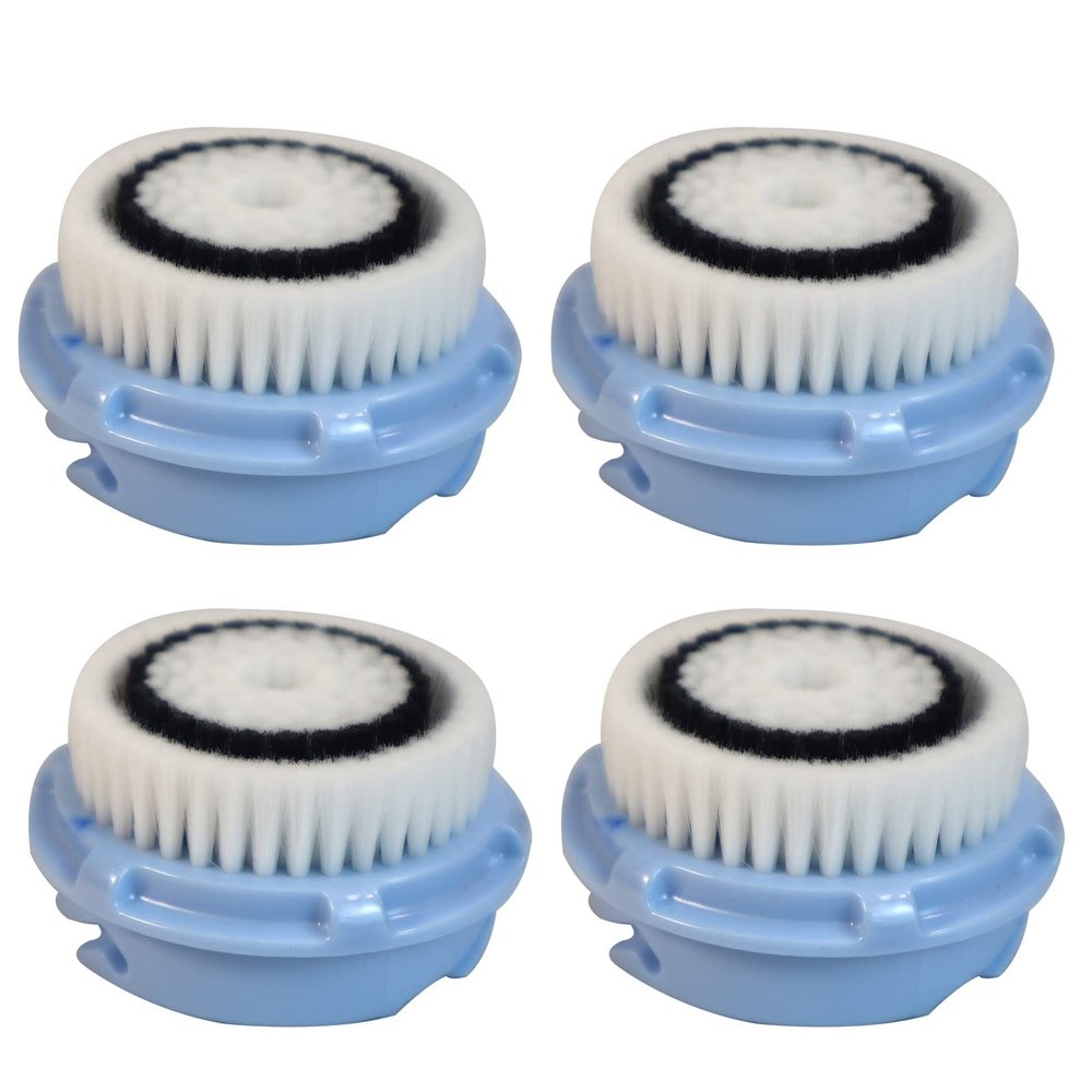 Clarisonic Delicate Facial Cleansing Brush Head Replacement, Compatible with Mia 1, Mia 2, Mia Fit, Smart Profile Uplift and Alpha Fit X, 4 Count