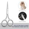Professional 2Pcs Eyebrow & Nose Hair Scissors, Stainless Steel Precision Trimmer for Beard, Eyelashes, Cuticles | Fine Straight Tips Grooming Kit with Ergonomic Handle - ASONTAO view 4