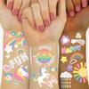 118 PCS Kids Tattoos Temporary for Girls, Unicorn Rainbow Crown Glitter Tattoos, Girls Unicorn Party Decorations Kids Birthday Party Favor Supplies Princess Tattoos Stickers view 1
