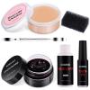 BOBISUKA 6 Piece Halloween SFX Special Effects Makeup Kit - Fake Blood Gel + Clear Liquid Latex + Black Tooth Paint + Modeling Scar Wax with Spatula Tool and Black Stipple Sponge All in One view 1