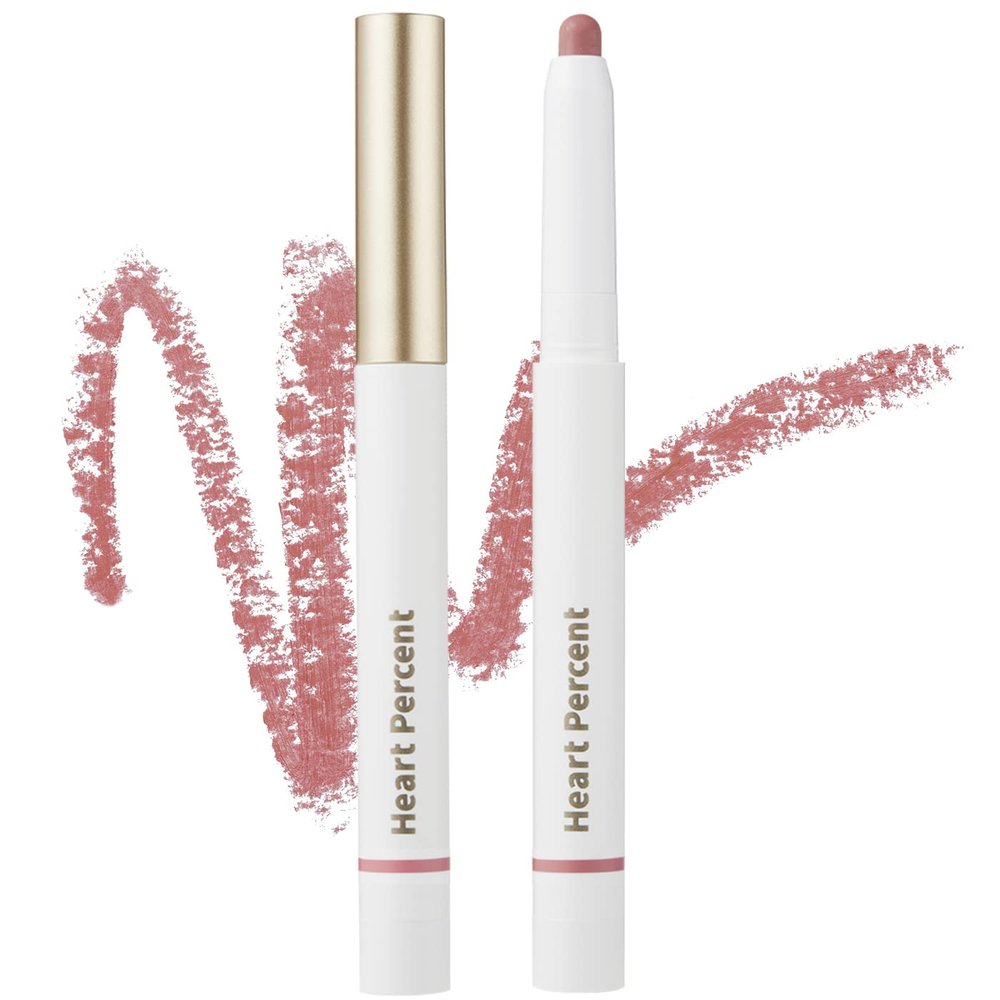 Heart Percent Dote On Mood Lip Liner Pencil, Long-Lasting Creamy Lip Crayon Smooth Lipliner Retractable Lipstick Overlip Line Color 0.8g, #15.Mauve Lips