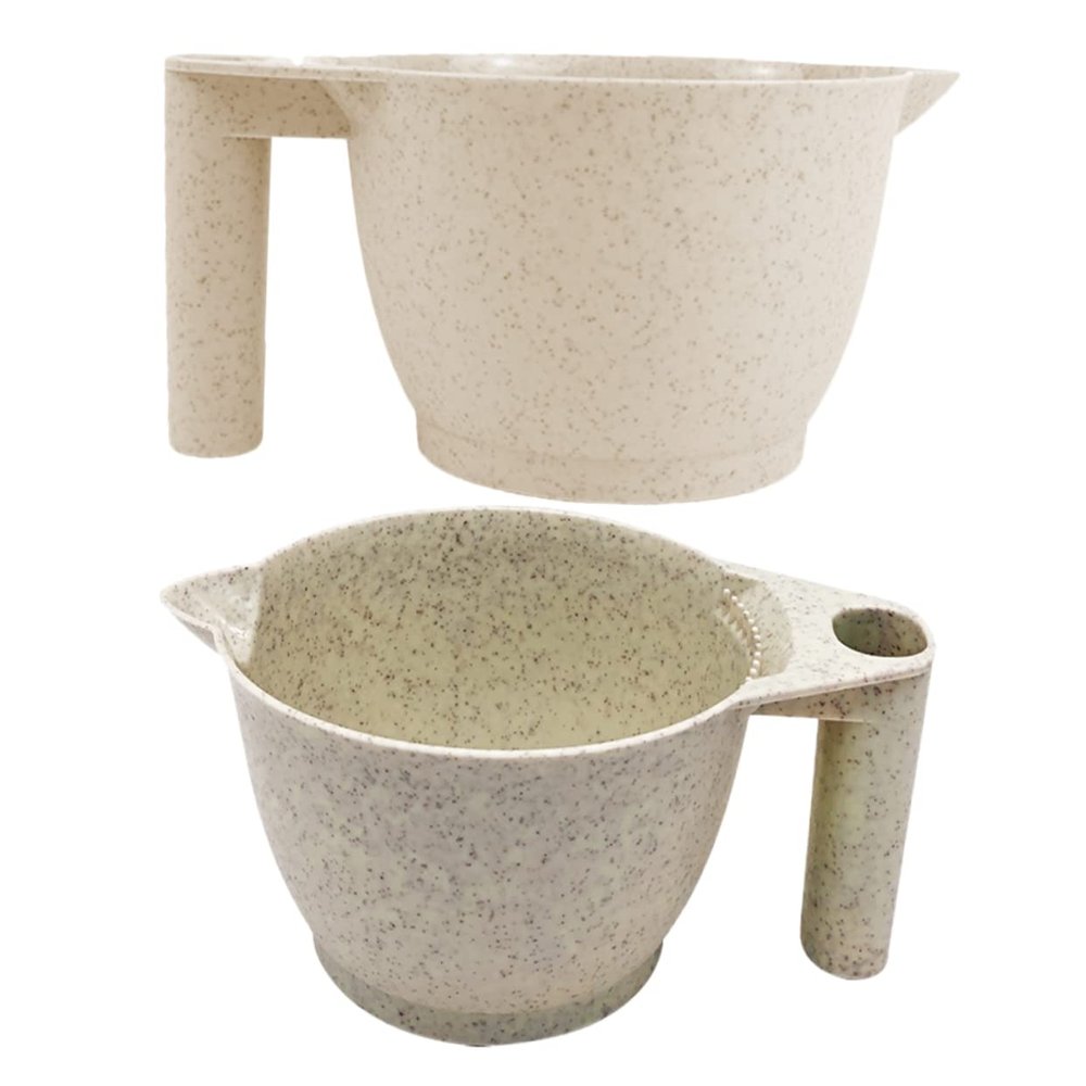 Mobestech Hair Tint Mixing Bowl 2 Pack PP with Ergonomic Handle