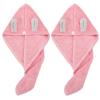 Microfiber Hair Towel Wrap for Women,Kids Cute Plush Ears Hair Towels for Wet Hair,Super Absorbent Quick Dry Hair Turban 2PC view 1