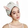Microfiber Hair Towel Wrap for Women,Kids Cute Plush Ears Hair Towels for Wet Hair,Super Absorbent Quick Dry Hair Turban 2PC view 2