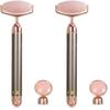 ForPro Professional Collection Electric Face Roller & Eye Massager, 2 in 1 Vibrating Skin Care Tool, Rose Quartz (Pack of 2) view 1