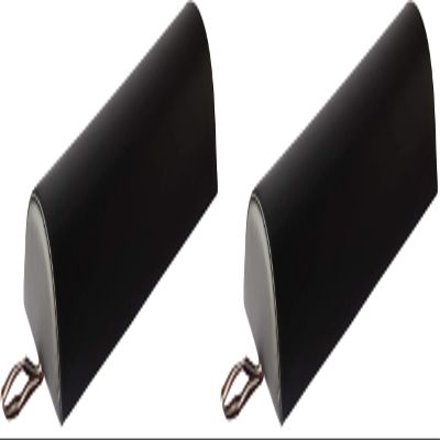 9"x26" Semi-round Massage Bolster -Black (Pack of 2)