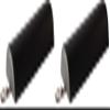 9"x26" Semi-round Massage Bolster -Black (Pack of 2) view 1
