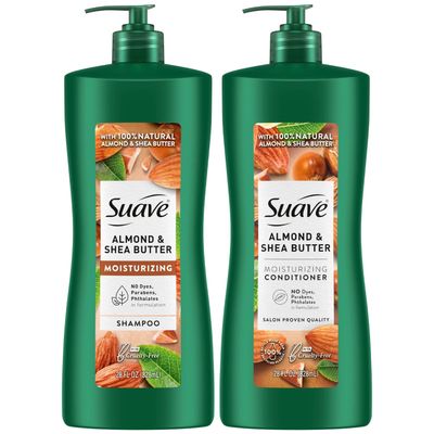 Suave Moisturizing Shampoo and Conditioner Set with Shea Butter - Revitalizing Dry Hair, 28 Oz Ea (2 Piece Set)