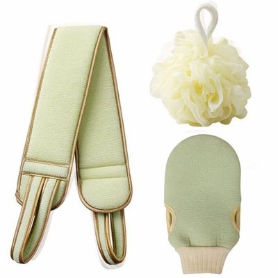 3Pcs Body Cleaning Washcloth Soft Brush Home Hotel Bathroom Shower Ball Back Scrubber Belt Exfoliating Skin Towel Bath Gloves (Color : EN1013-2)