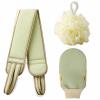 3Pcs Body Cleaning Washcloth Soft Brush Home Hotel Bathroom Shower Ball Back Scrubber Belt Exfoliating Skin Towel Bath Gloves (Color : EN1013-2) view 1