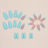 FRUJCDKI Long Press on Nails Medium Square French Fake Nails Full Cover Rhinestone French Acrylic False Nails for Women and Girls 24PCS view 3