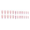FRUJCDKI Long Press on Nails Square French Fake Nails Full Cover Gentle Light Pink Rhinestone French Acrylic False Nails for Women and Girls 24PCS view 4