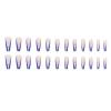 FRUJCDKI Long Press on Nails Square French Fake Nails Full Cover Luxury Blue Rhinestone French Acrylic False Nails for Women and Girls 24PCS view 4