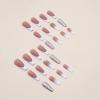 FRUJCDKI Long Press on Nails Square French Fake Nails Full Cover Luxury Luxury Nude Gradient Super Sparkle French Acrylic False Nails for Women and Girls 24PCS view 2