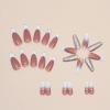FRUJCDKI Long Press on Nails Square French Fake Nails Full Cover Luxury Luxury Nude Gradient Super Sparkle French Acrylic False Nails for Women and Girls 24PCS view 3
