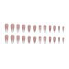 FRUJCDKI Long Press on Nails Square French Fake Nails Full Cover Luxury Nude Gradient Rhinestone French Acrylic False Nails for Women and Girls 24PCS view 4