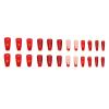 FRUJCDKI Long Press On Nails Square French Fake Nails Full Cover Red French Acrylic False Nails for Women and Girls 24PCS view 4