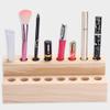 Alipis 2Pcs Wooden Lipstick Display Rack and Eyebrow Pencil Organizer - Compact Cosmetic Storage for Home Vanity Makeup Brushes Holder view 4