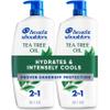 Head & Shoulders Anti-Dandruff Shampoo and Conditioner, Tea Tree Oil 2-in-1 Twin Pack, 1% Pyrithione Zinc, Tea Tree Shampoo with Cooling, Refreshed Scalp, 32.1 fl oz Each view 1