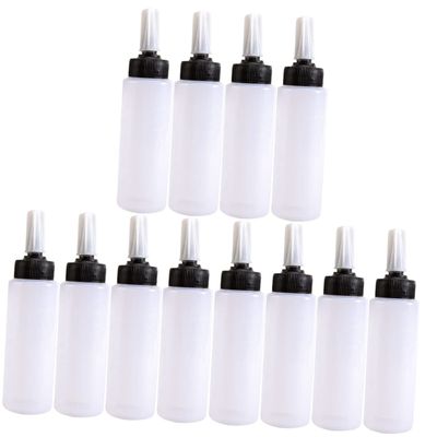 minkissy 12pcs Squeeze Bottles for Hair Coloring Accurate Measuring Applicator for Salon Use for Shampoo Lotion and Hair Dye Application