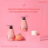 Kwailnara WELCOS Peach Milk Body Lotion & Body Wash Set  Hydrating & Nourishing Korean Skincare Set with Peach Extract, 560g / 19.75oz Each view 2