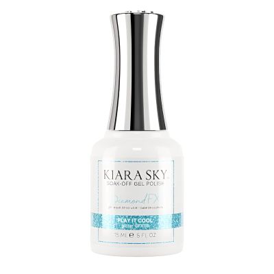 KIARA SKY Gel Polish DiamondFX Reflective Glitter Soak Off with Sparkle Diamond dust effect 0.5 fl oz, Play It Cool (blue)