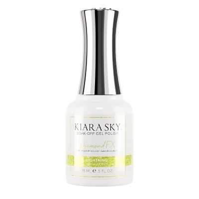 KIARA SKY Gel Polish DiamondFX Reflective Glitter Soak Off with Sparkle Diamond dust effect 0.5 fl oz, Lightning (neon)