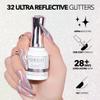 KIARA SKY Gel Polish DiamondFX Reflective Glitter Soak Off with Sparkle Diamond dust effect 0.5 fl oz, Fruit Punch (red pink) view 4