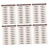 BIUDECO 6pcs Like Eyebrow Stickers Natural False Eyebrows for Makeup Lovers Seamless Imitation Brow Stickers for Sparse No Eyebrows Easy Application with No Recovery view 1