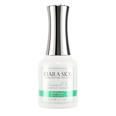 KIARA SKY Gel Polish DiamondFX Reflective Glitter Soak Off with Sparkle Diamond dust effect 0.5 fl oz, Keep Palm (green)