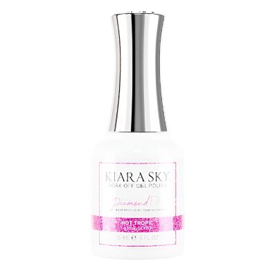 KIARA SKY Gel Polish DiamondFX Reflective Glitter Soak Off with Sparkle Diamond dust effect 0.5 fl oz, Hot Tropic (pink)