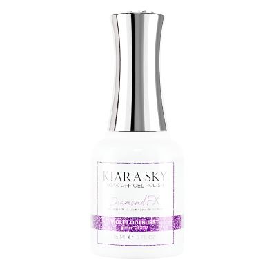 KIARA SKY Gel Polish DiamondFX Reflective Glitter Soak Off with Sparkle Diamond dust effect 0.5 fl oz, Violet Outburst