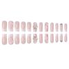 FRUJCDKI Long Press On Nails Square French Fake Nails Full Cover Butterfly Floral White French Acrylic False Nails for Women and Girls 24PCS view 3
