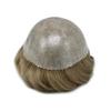 Hair Piece for Men Full Poly Skin Hair System for Men Toupee Human Hair Replacement System Mens Hairpieces Protesis Capilar 18# MEDIUM BLONDE 120% density 7x9 view 4