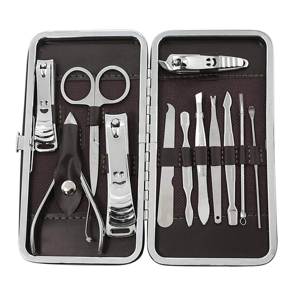 1 Set Stainless Steel Nail Clipper Cutter Trimmer Ear Pick Grooming Kit Manicure Set Pedicure Toe Nail Art Beauty Tools Kits