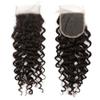 Greatremy 4x4 Water Wave Remy Human Hair Lace Closure, Long Lasting Remy Human Virgin Hair Piece, Pre-Plucked Hairline with Baby Hair Natural Black 12 inch view 2